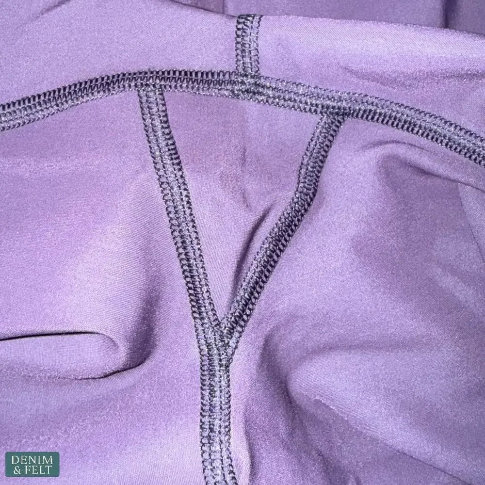 NEW Alo Yoga High-Waist Ripped Leggings Purple Workout Gym Lounge‎ Pants Size SM